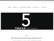 Tablet Screenshot of 5threadfactory.com